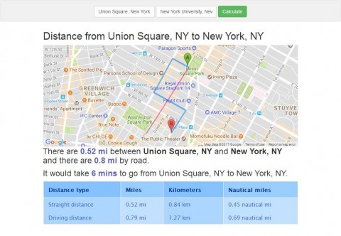 distance script calculation maps